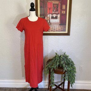 Studio Ease ~ Linen Orange/Red Dress ~ Size 10P